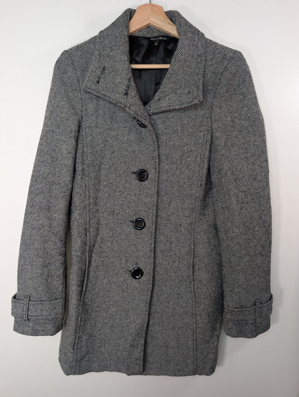 Made in Canada wool blend peacoat - Small