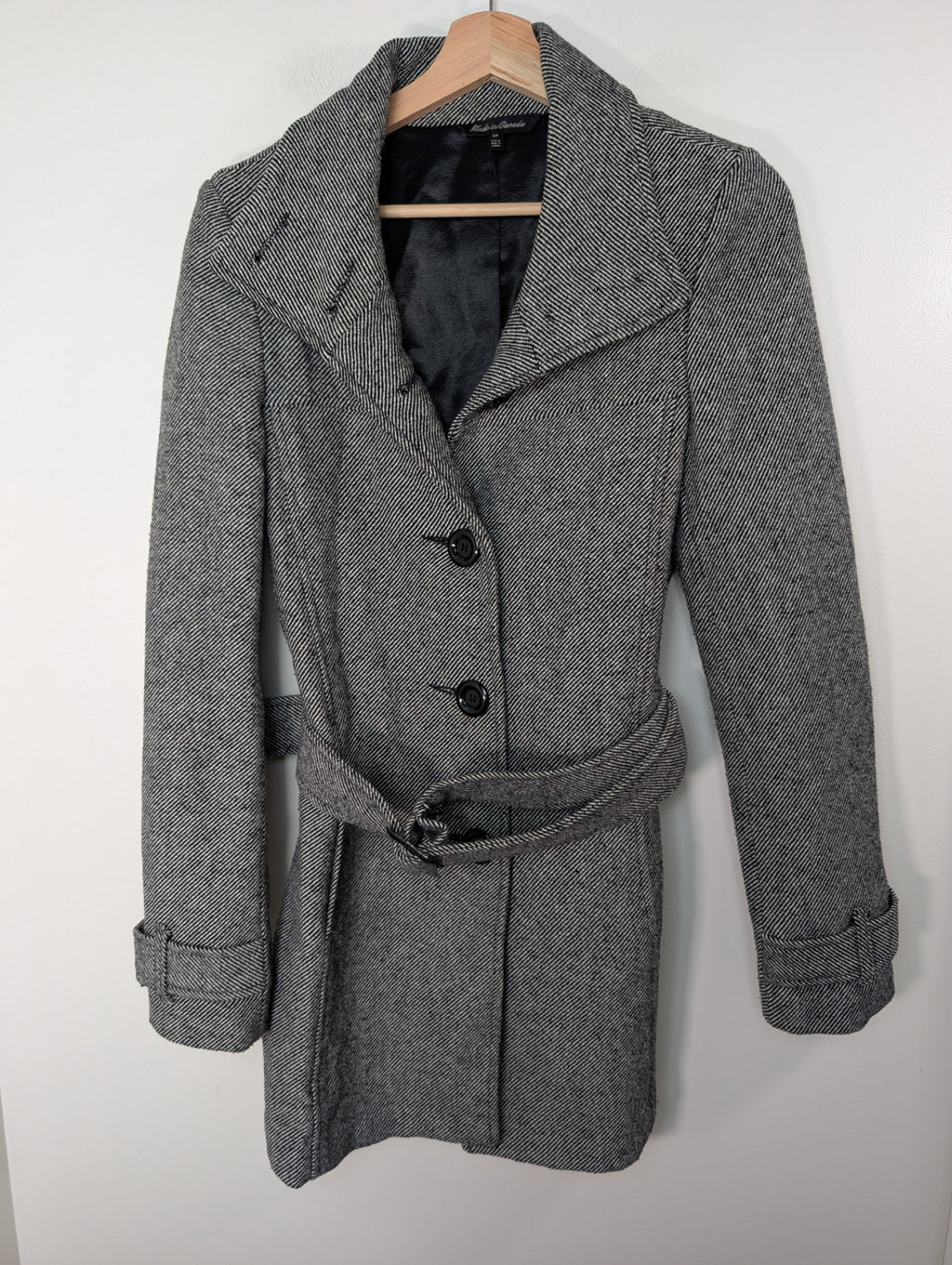 Made in Canada wool blend peacoat - Small