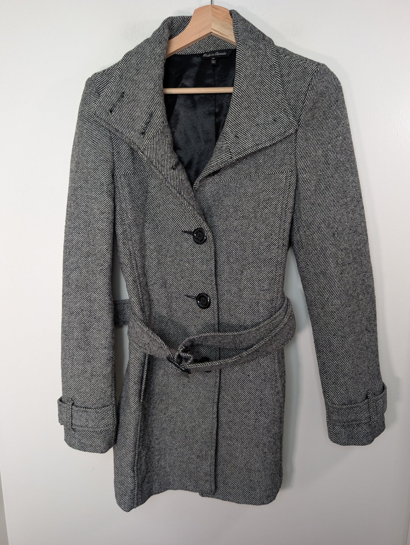 Made in Canada wool blend peacoat - Small