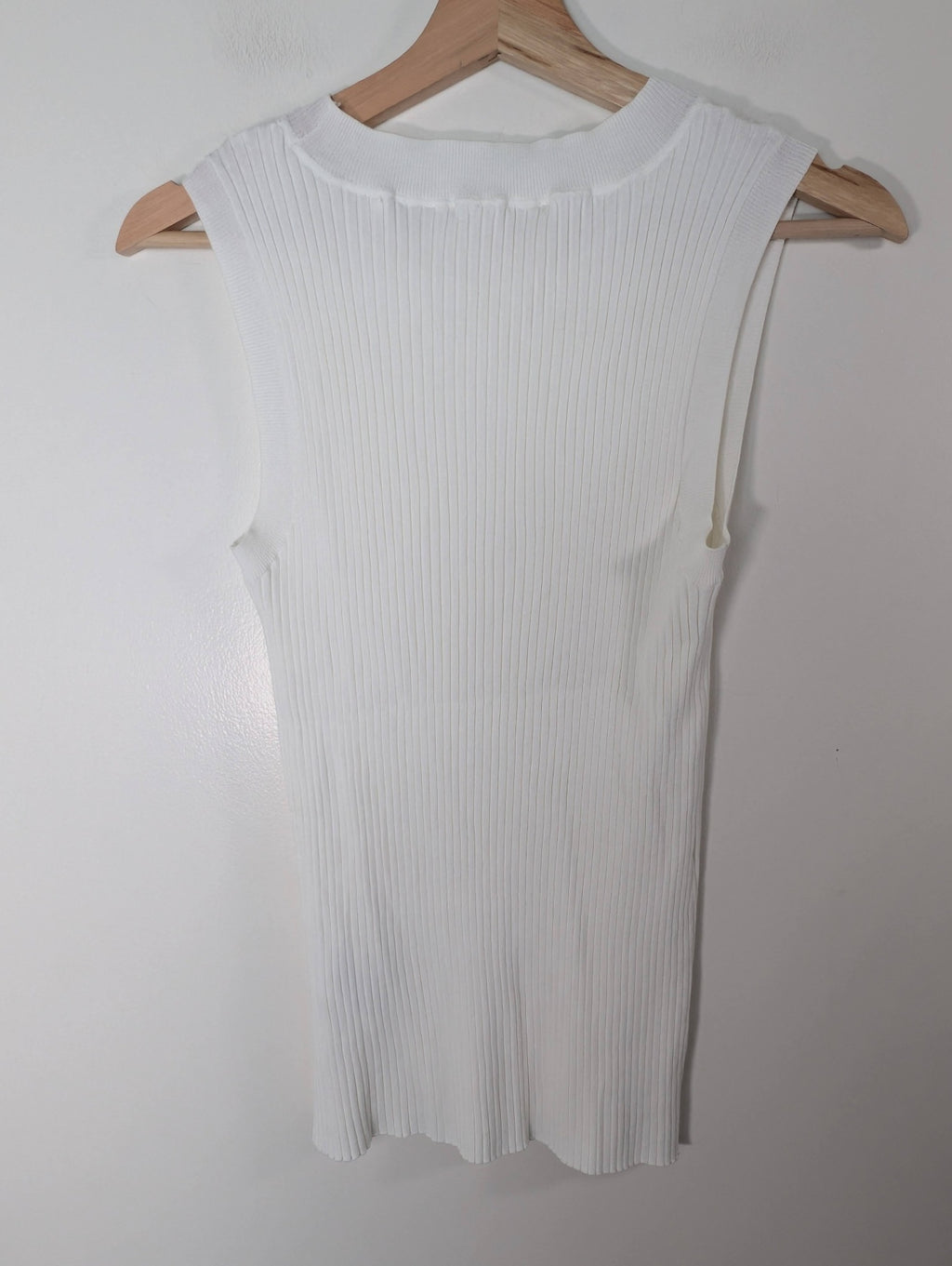 Yaya white ribbed tank - M