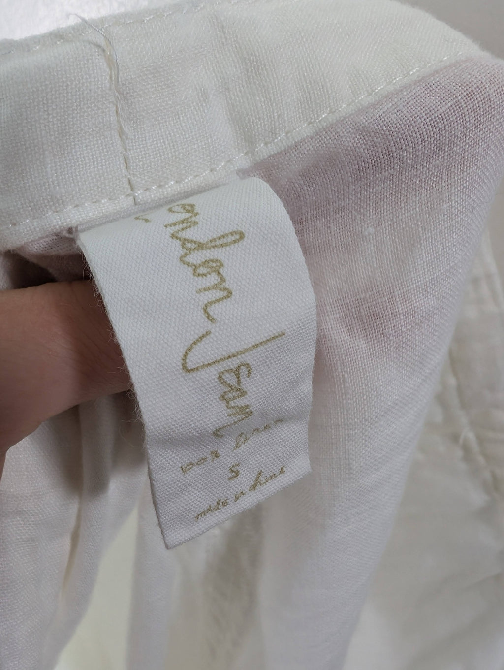London Jean white linen pants - S