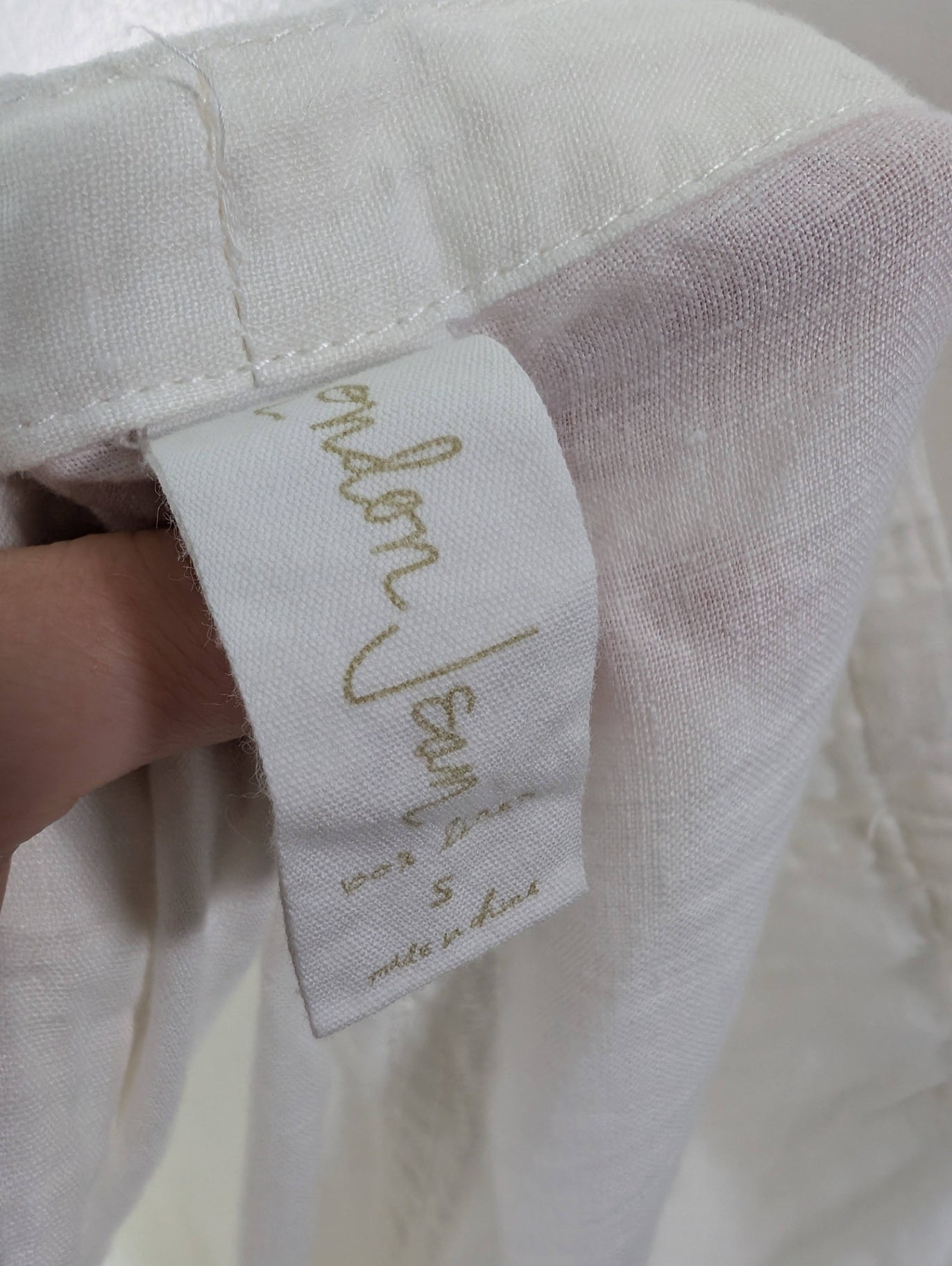 London Jean white linen pants - S