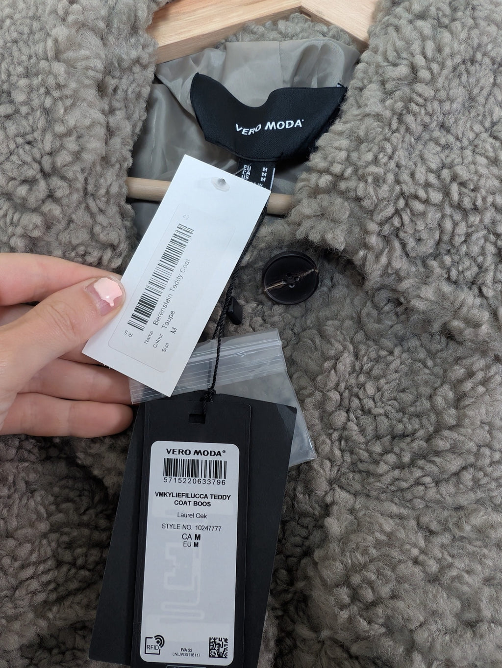 NWT Vero Moda teddy coat - M