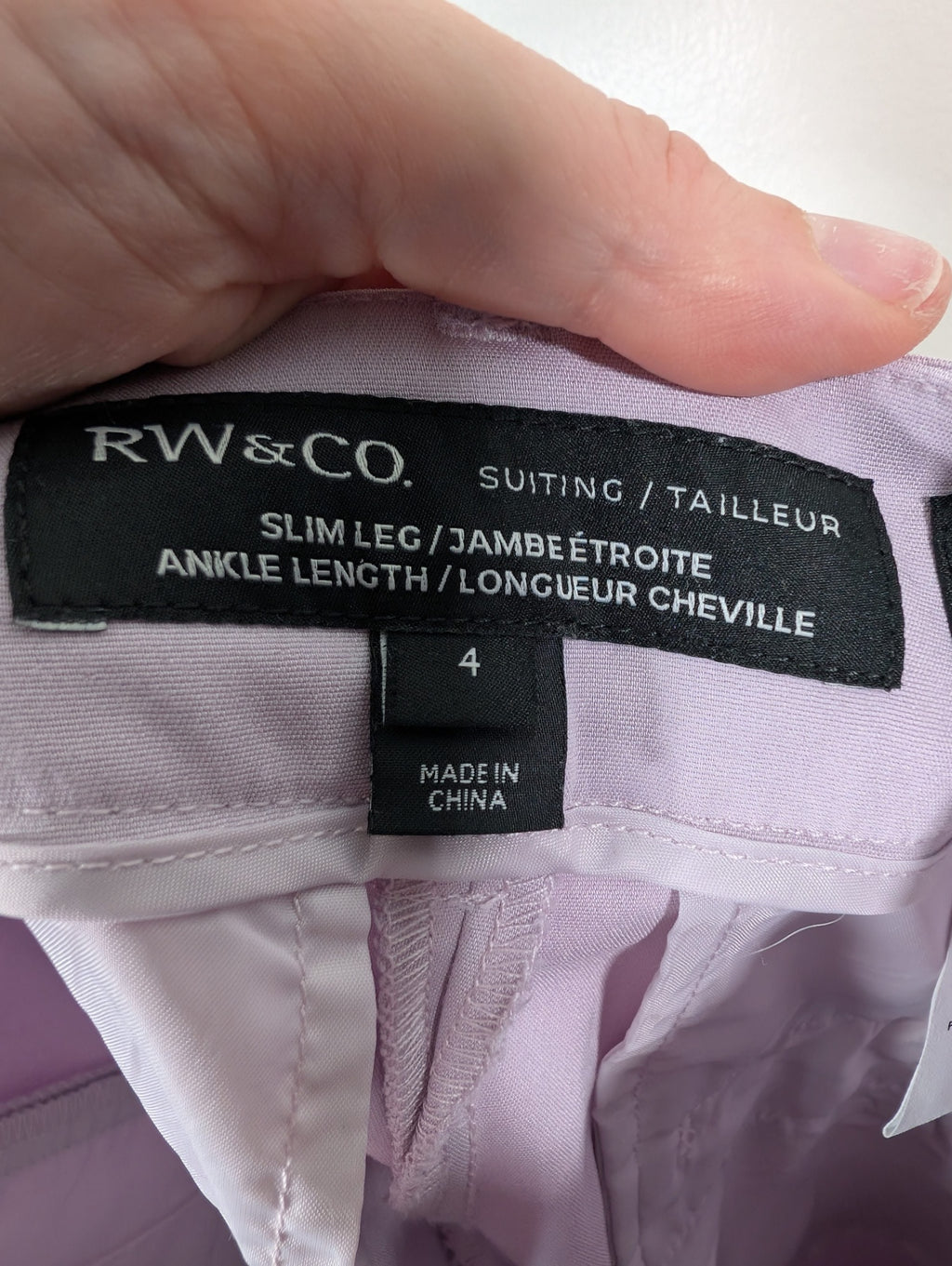 RW&CO. lavender suit pant - 4