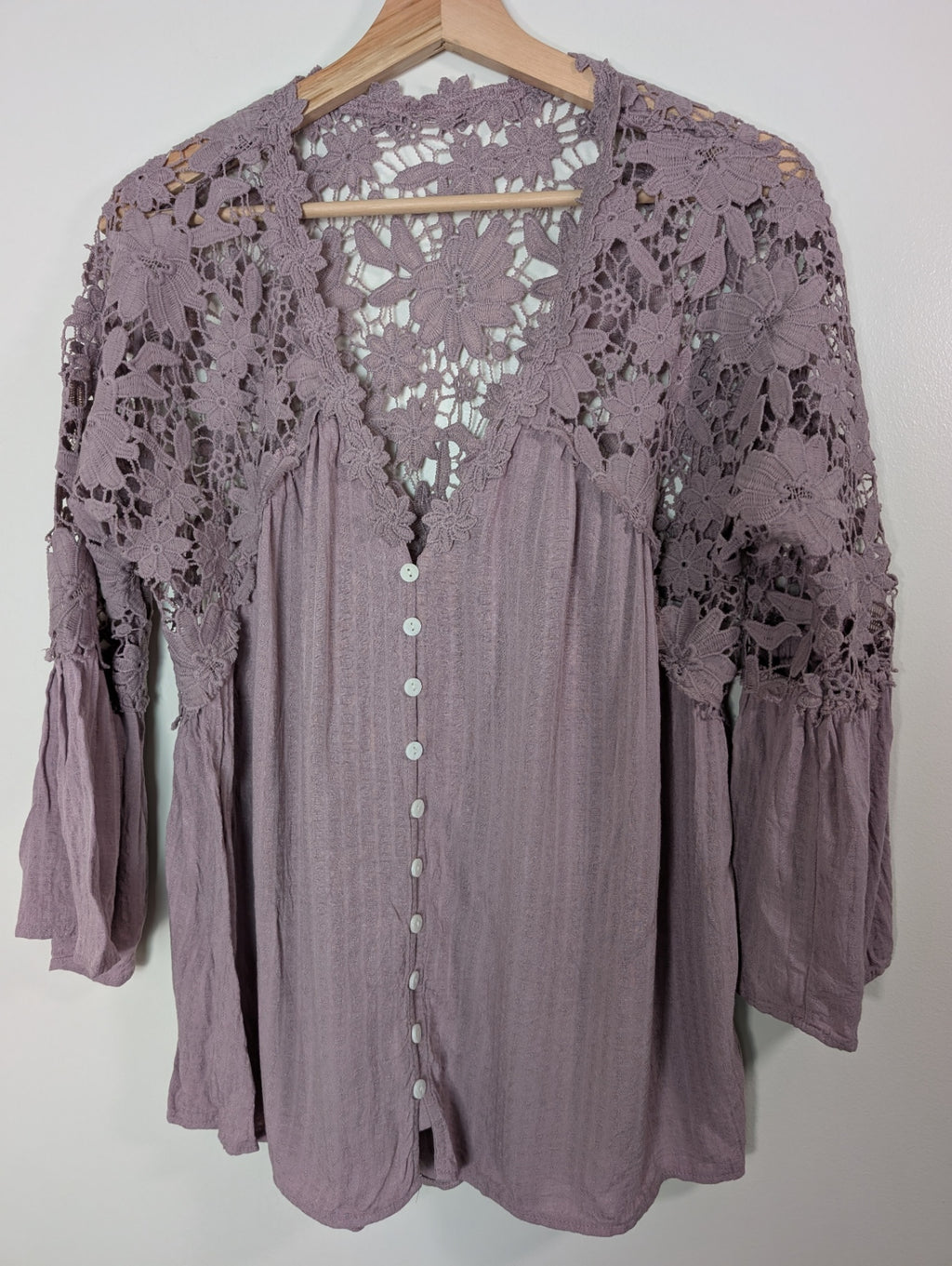 Shein purple floral blouse - M