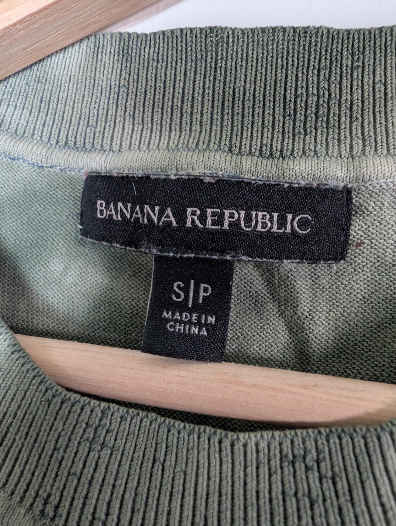 Banana Republic green tie dye tee - S
