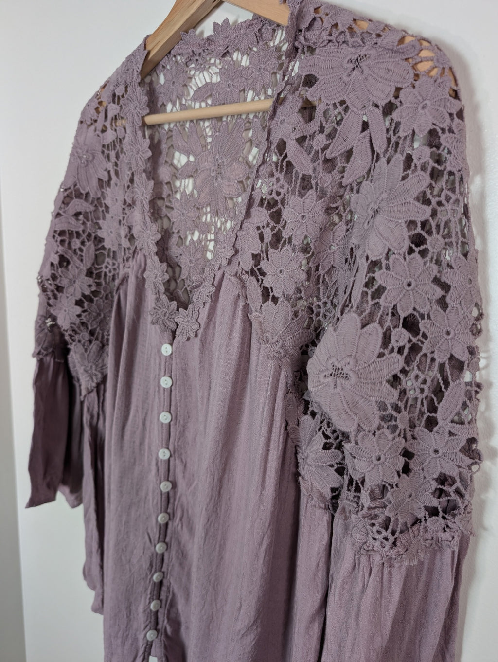 Shein purple floral blouse - M