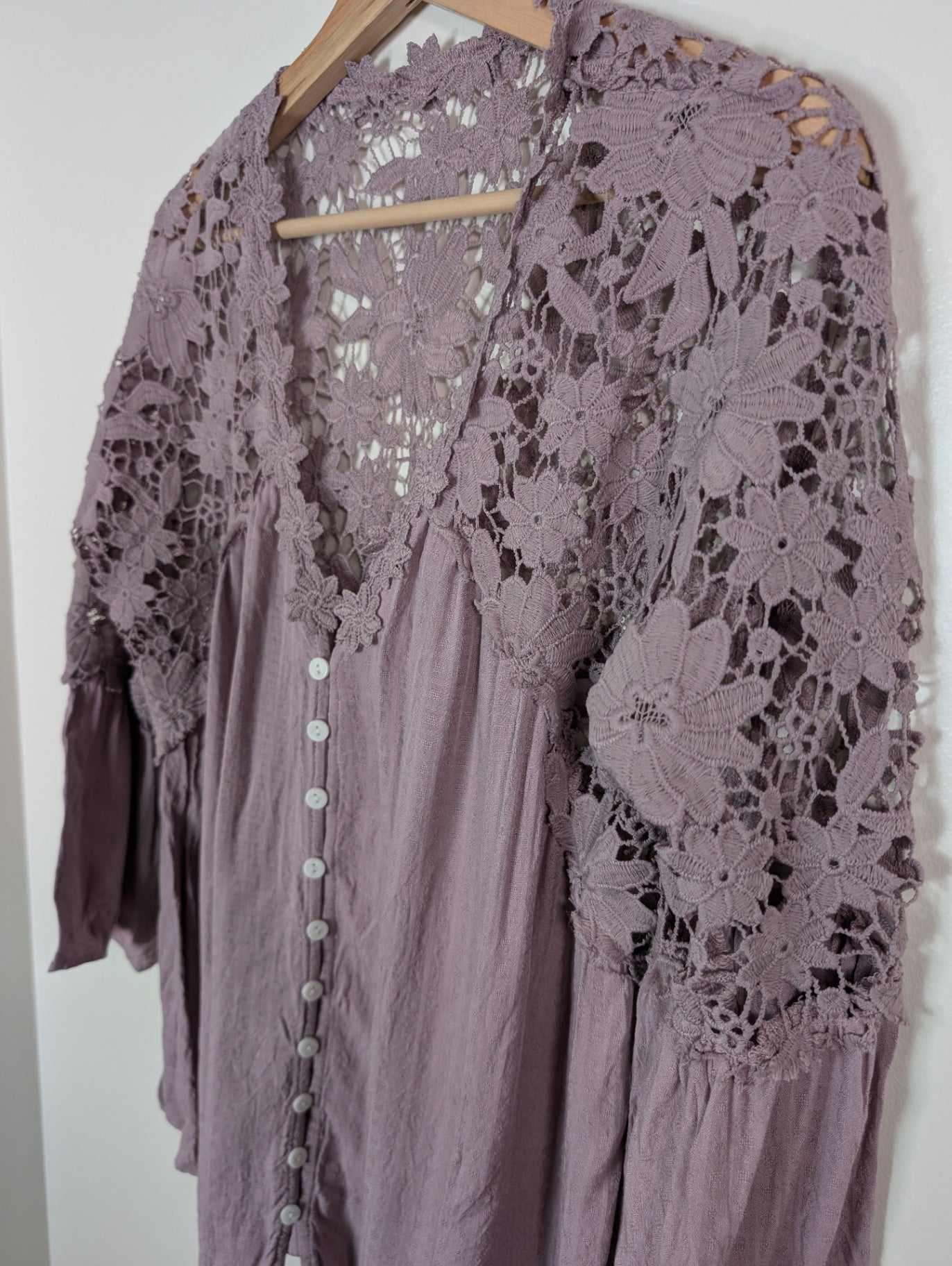 Shein purple floral blouse - M