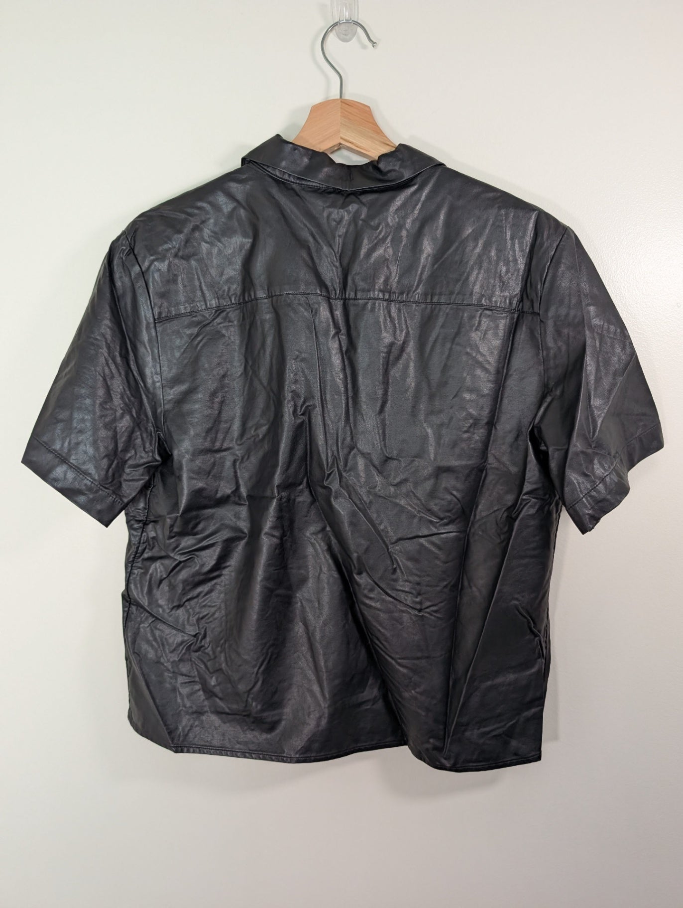 Banana Republic pleather blouse- M