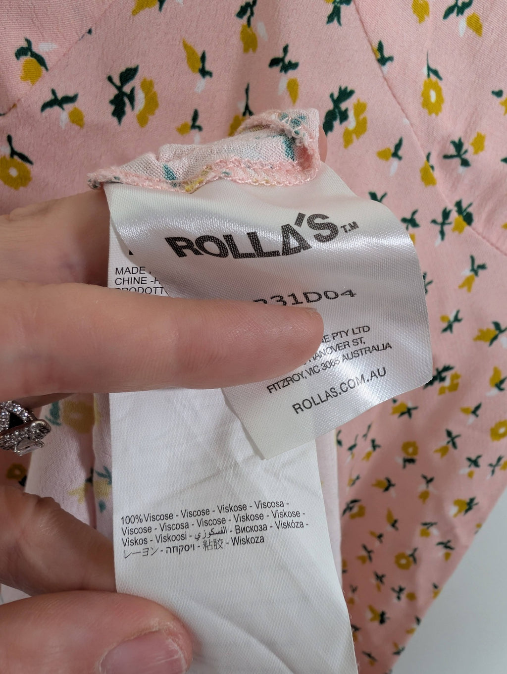 NWT Rollas pink dress - S