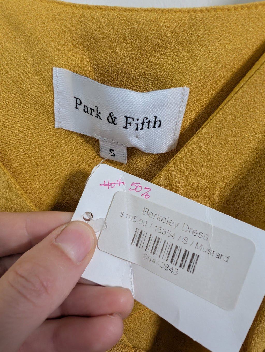 NWT Park & Fifth yellow wrap dress - S