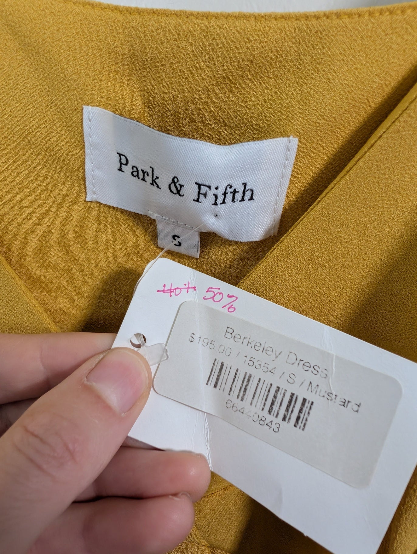 NWT Park & Fifth yellow wrap dress - S