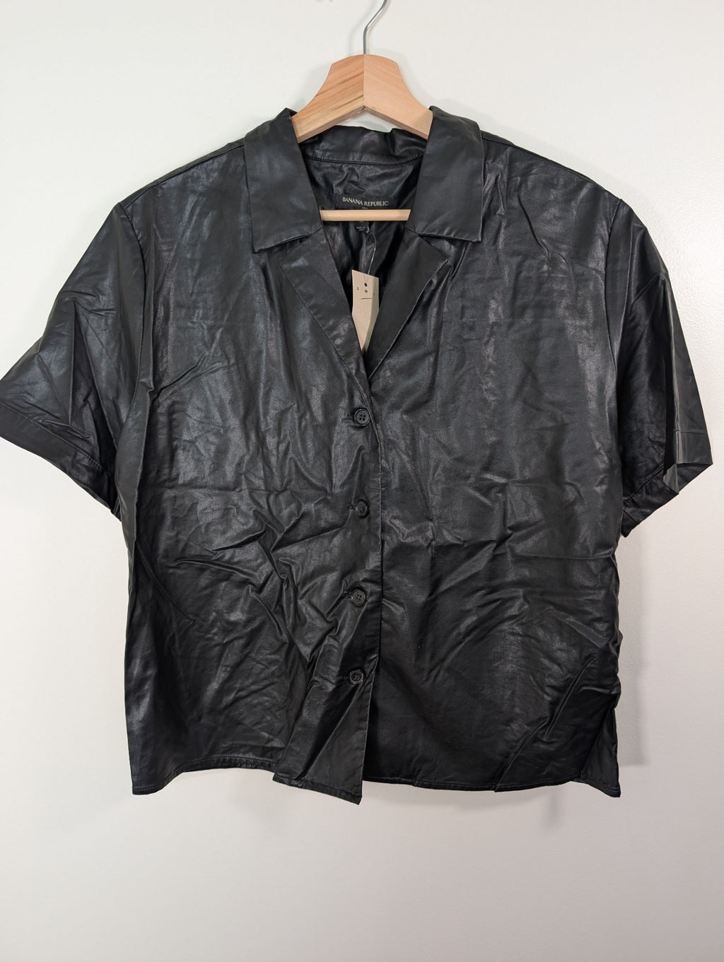 Banana Republic pleather blouse- M