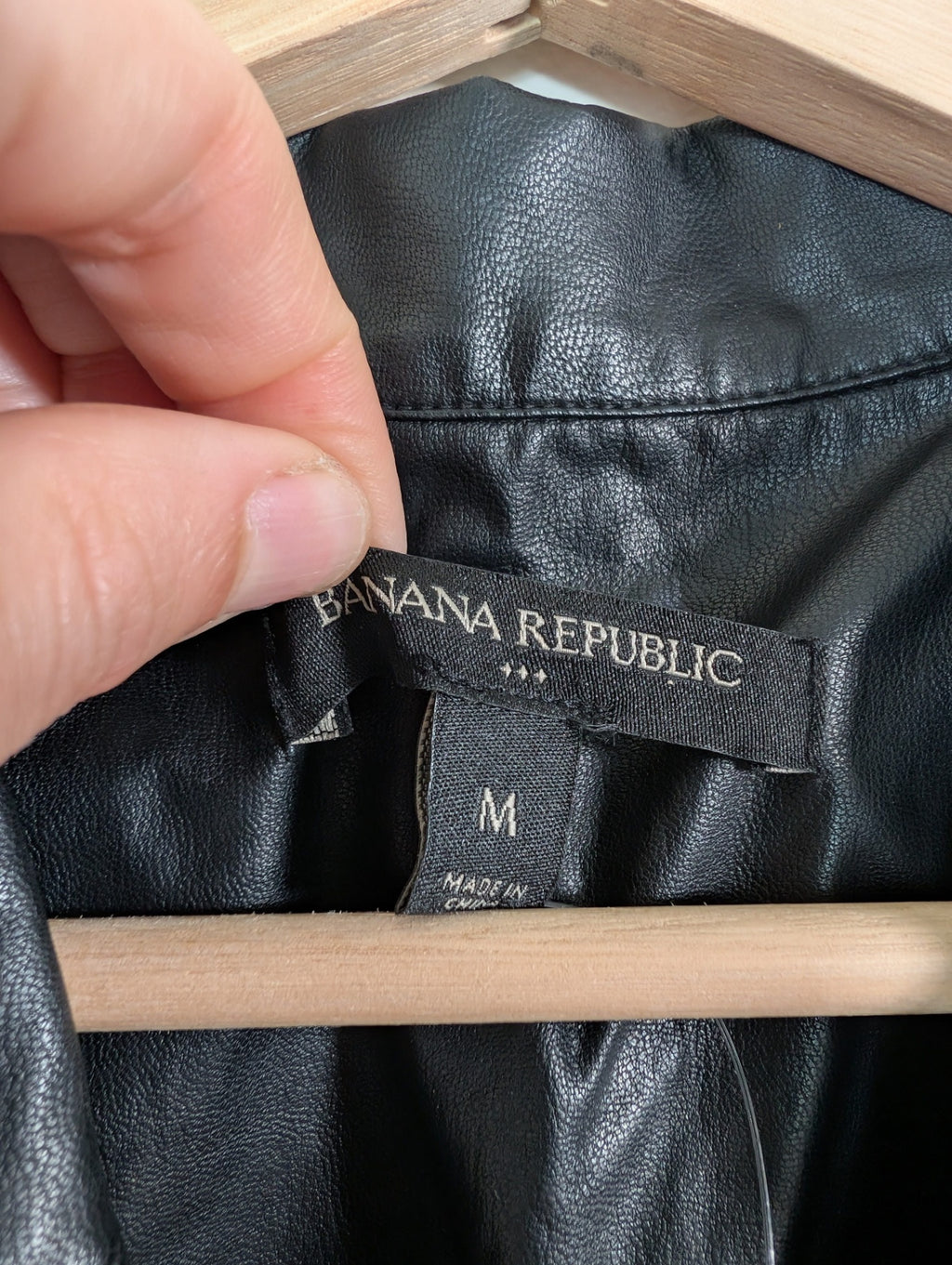 Banana Republic pleather blouse- M