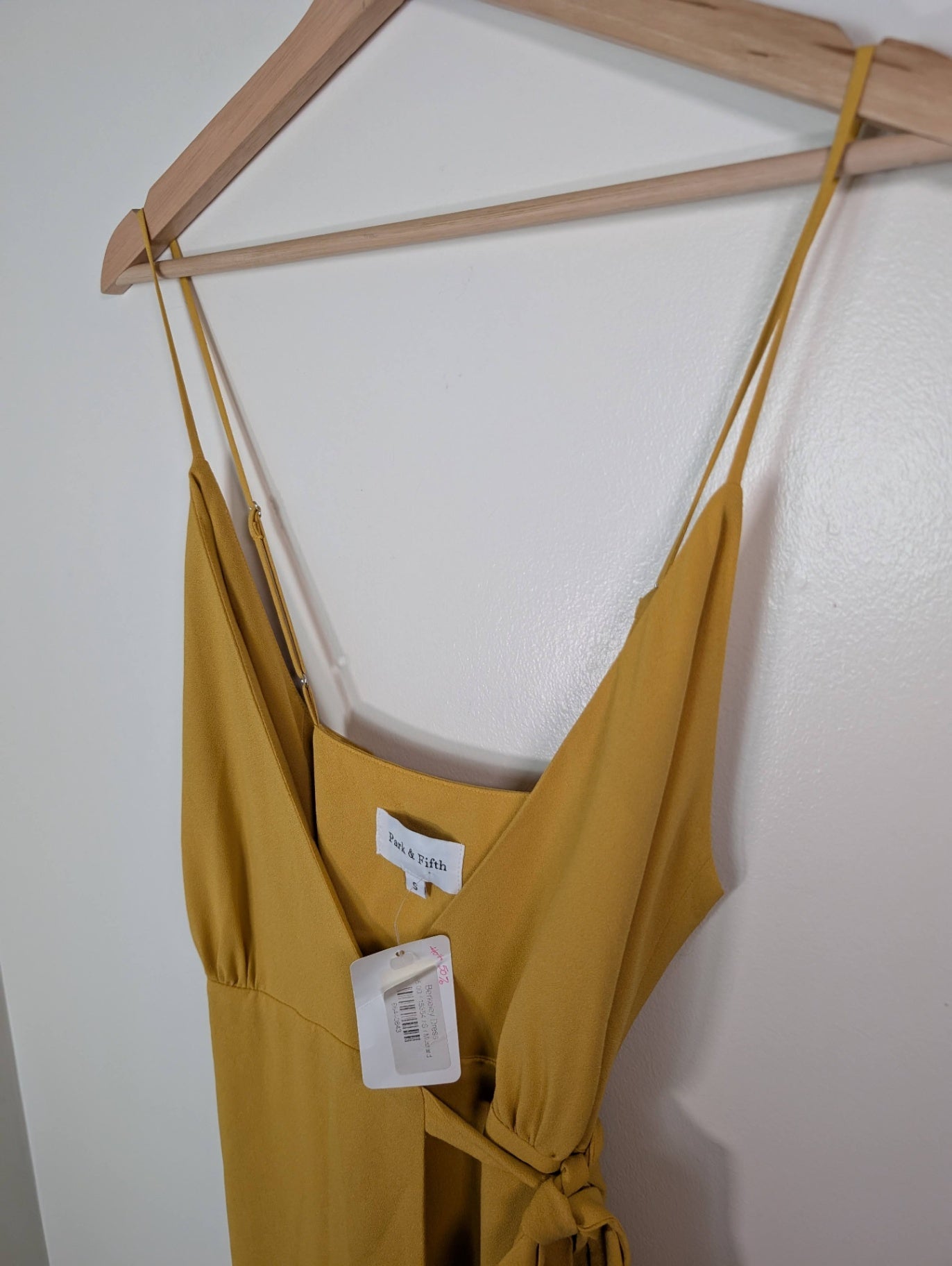 NWT Park & Fifth yellow wrap dress - S
