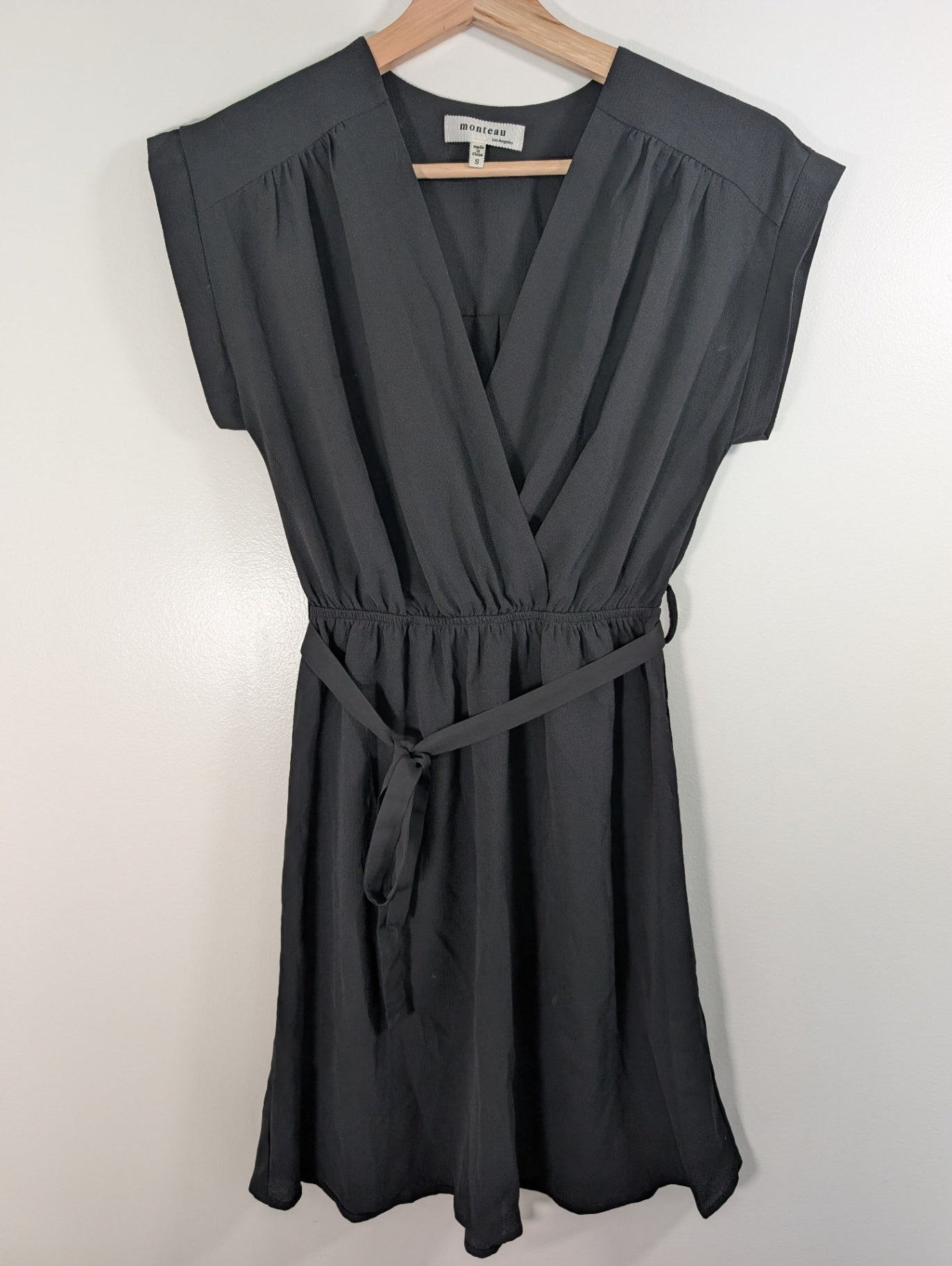 monteau black dress - S