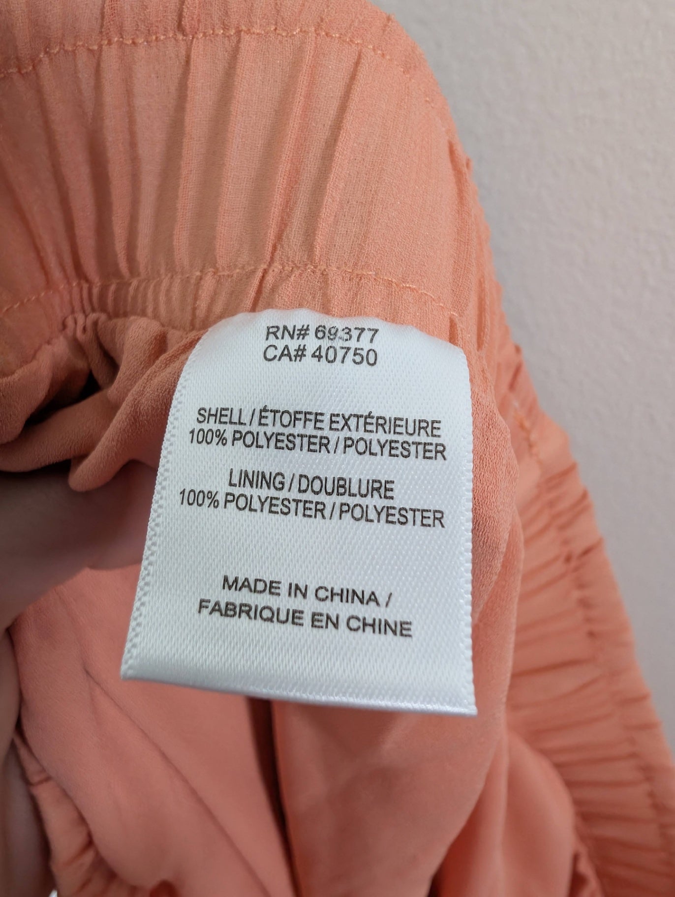 Unknown brand peach wide leg pant - M