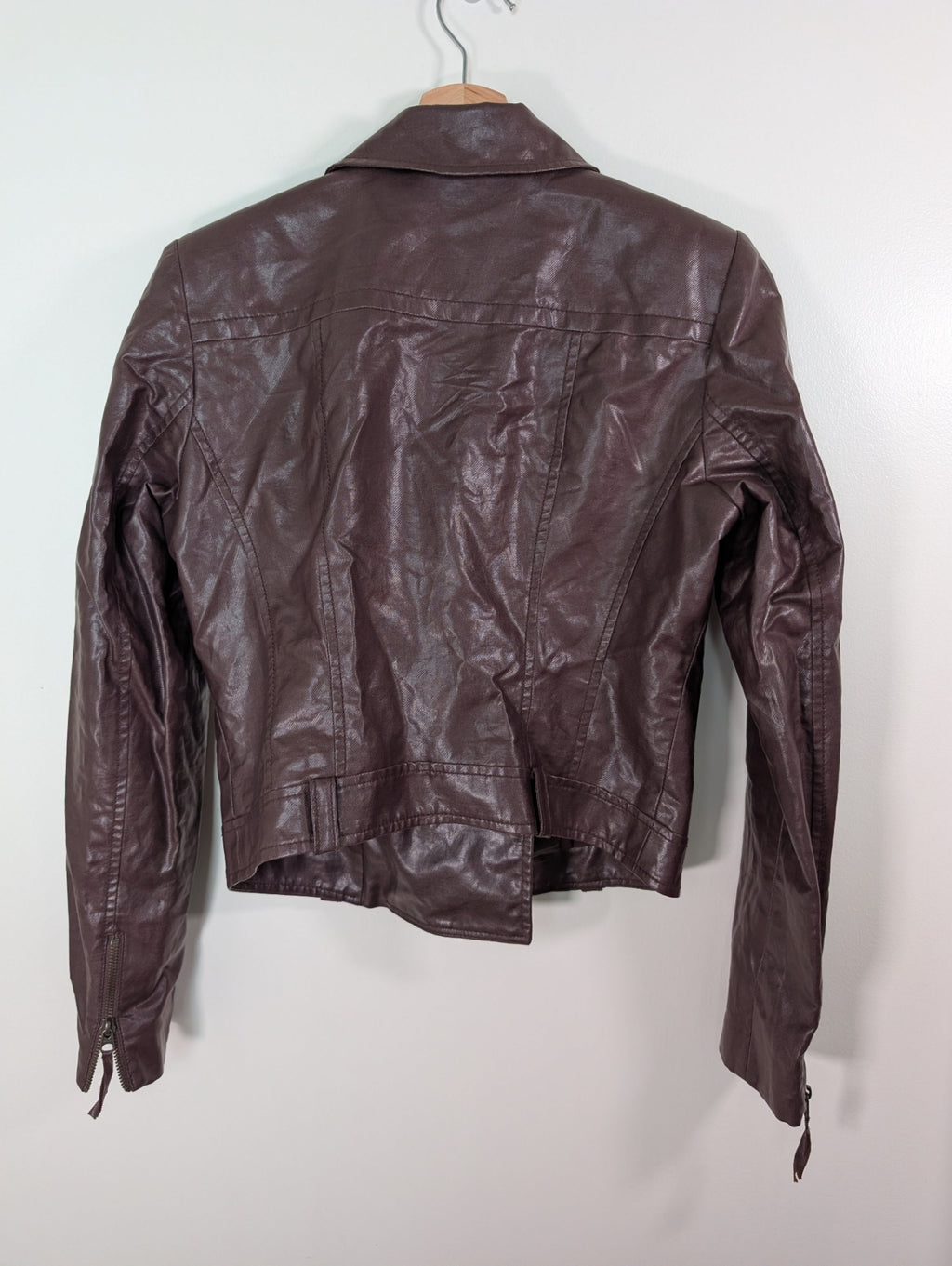 GUESS brown moto jacket - M
