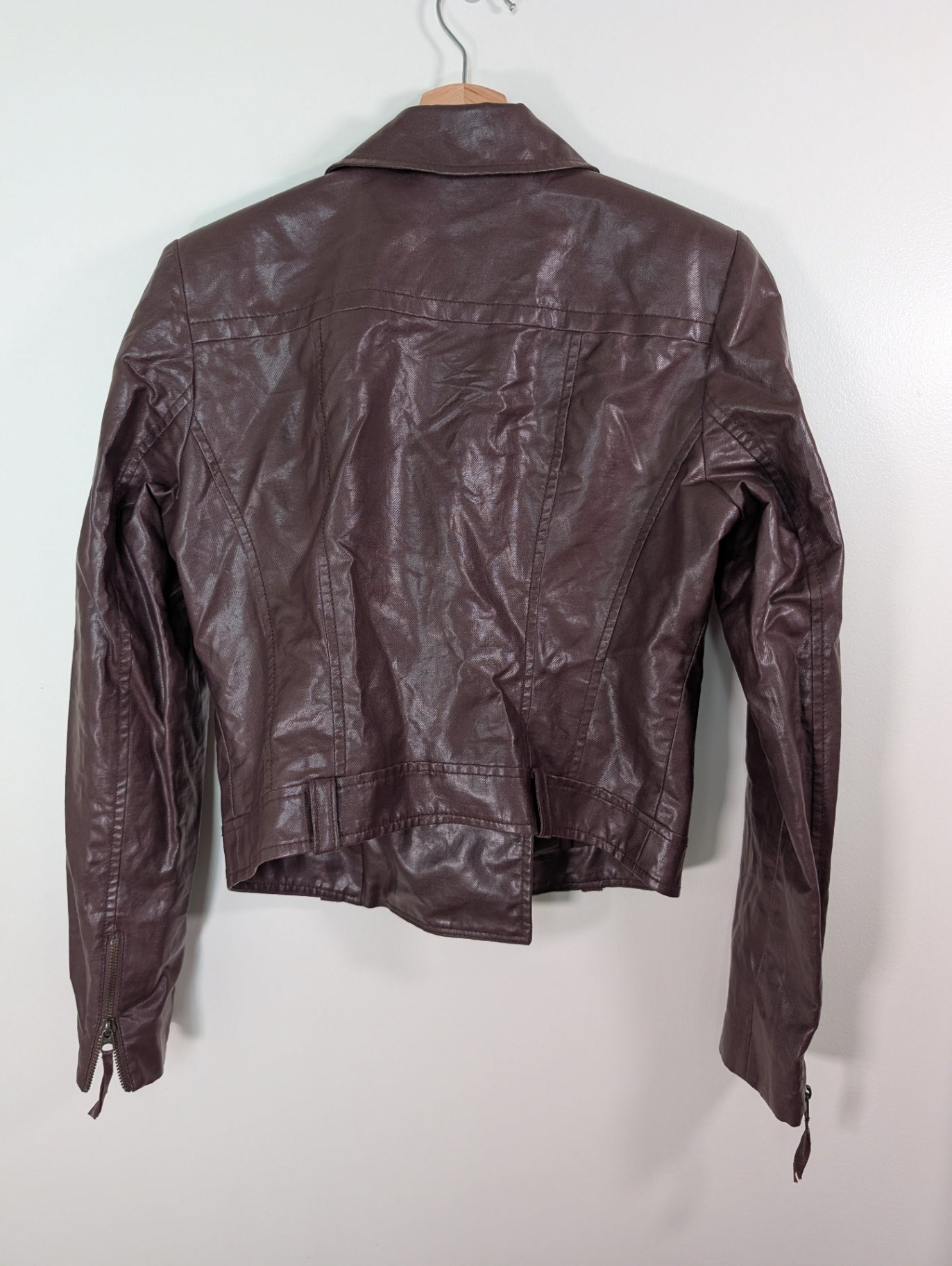 GUESS brown moto jacket - M
