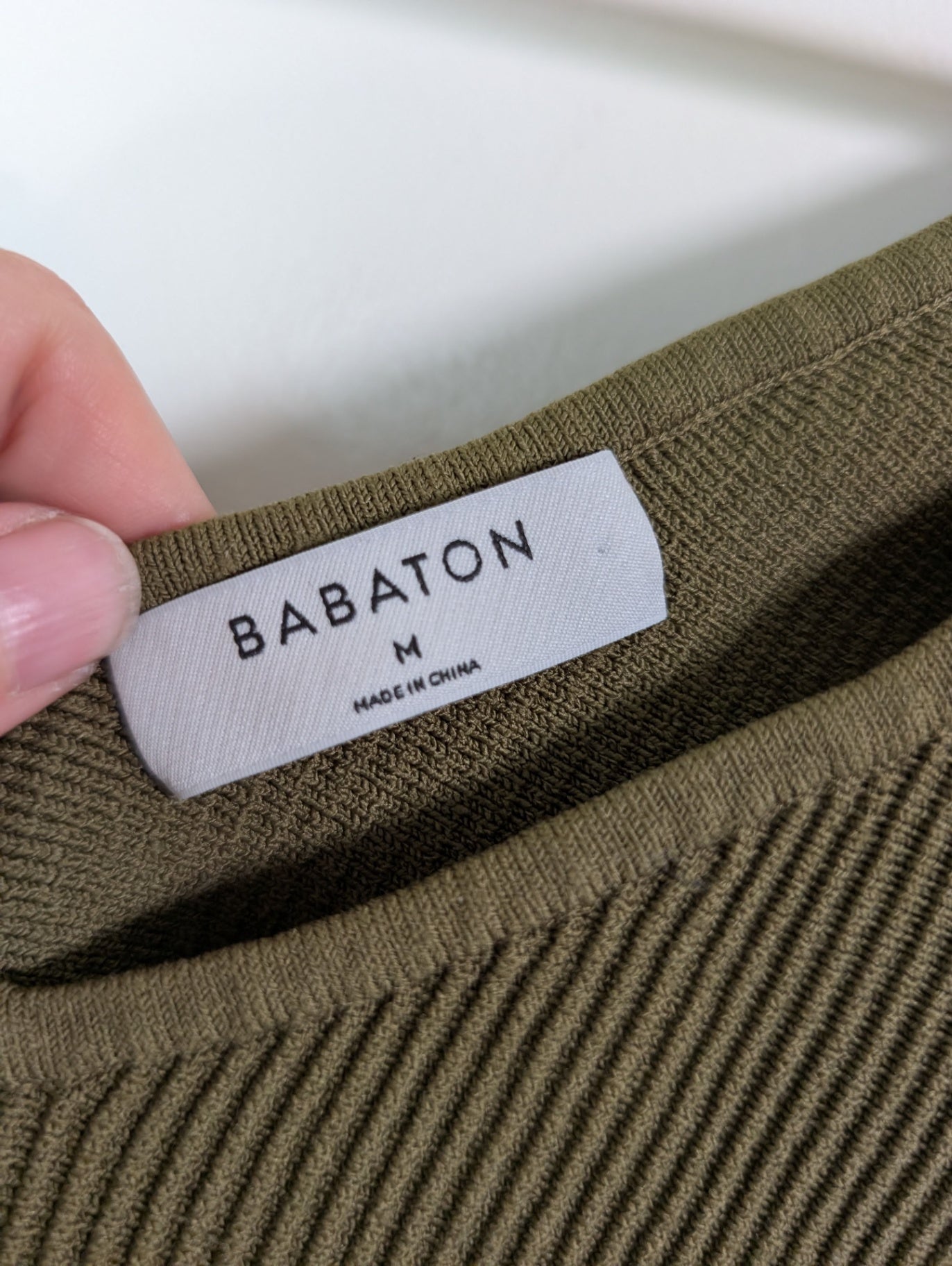 Babaton green ribbed tank - M