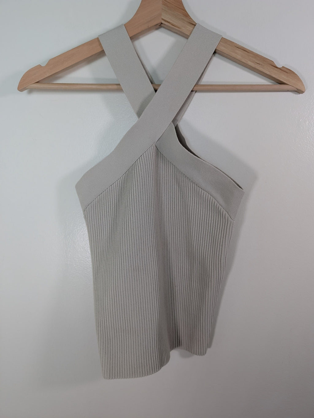 Babaton halter ribbed tank - S