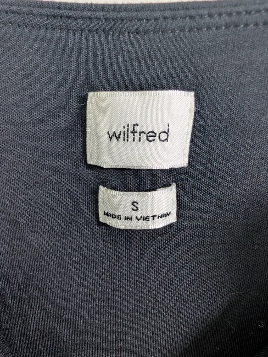 Wilfred faux wrap black dress - S