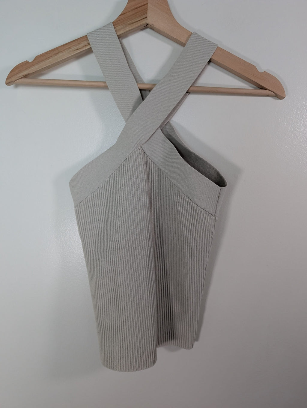 Babaton halter ribbed tank - S