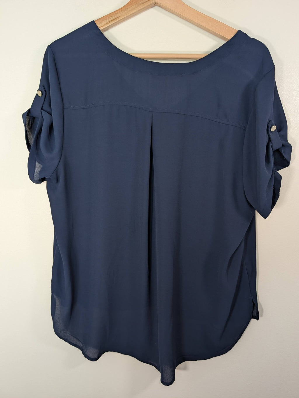 Lily White navy blouse - XL
