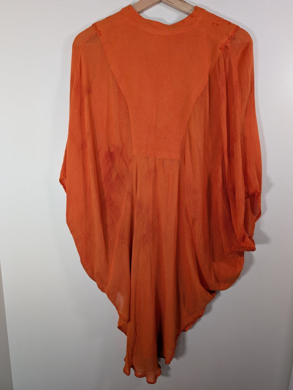 Unknown brand orange poncho - Appears L
