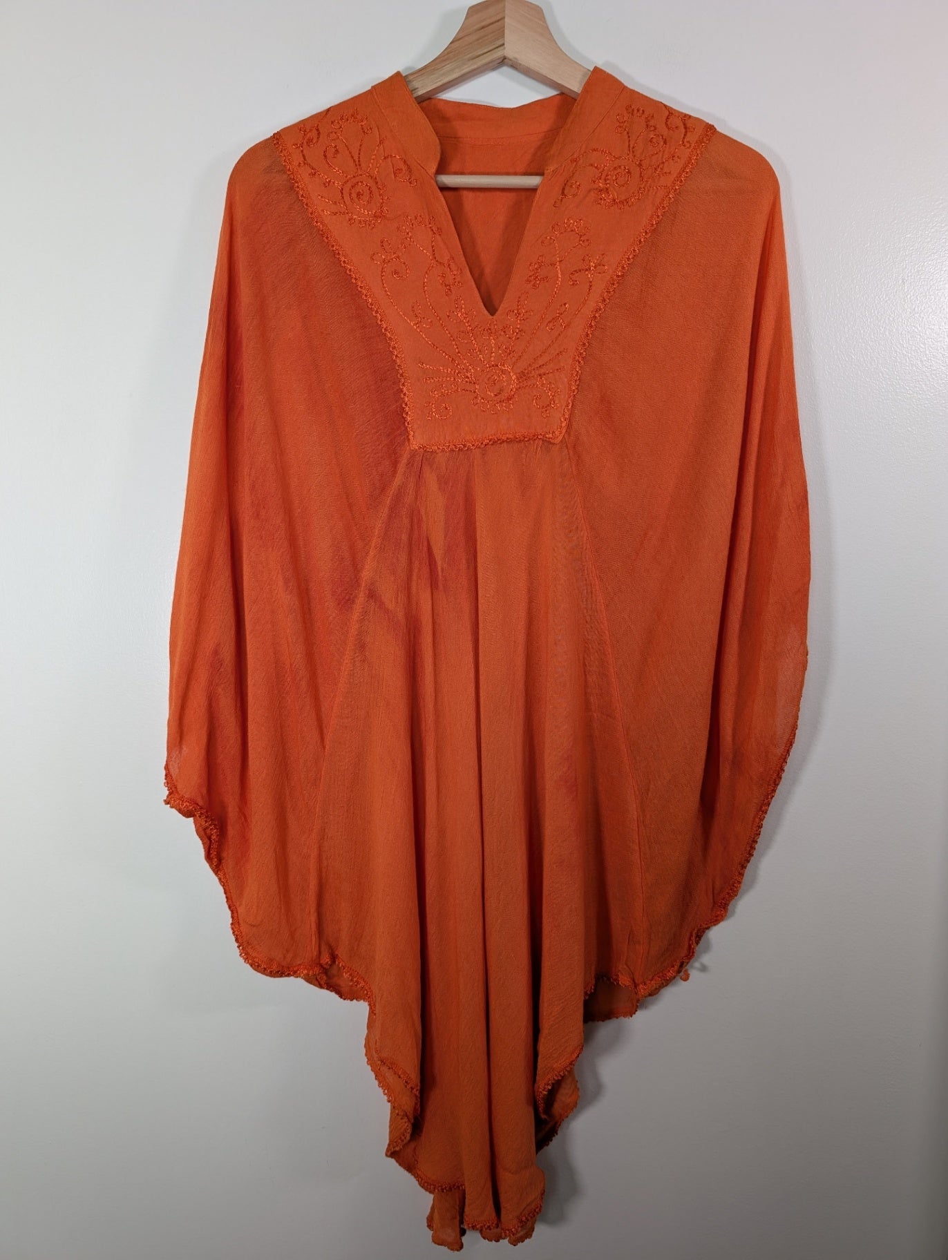 Unknown brand orange poncho - Appears L