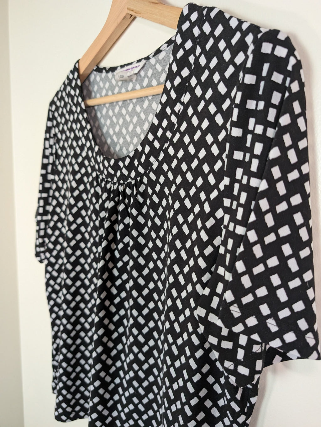 Allison Daley polka-square blouse - M