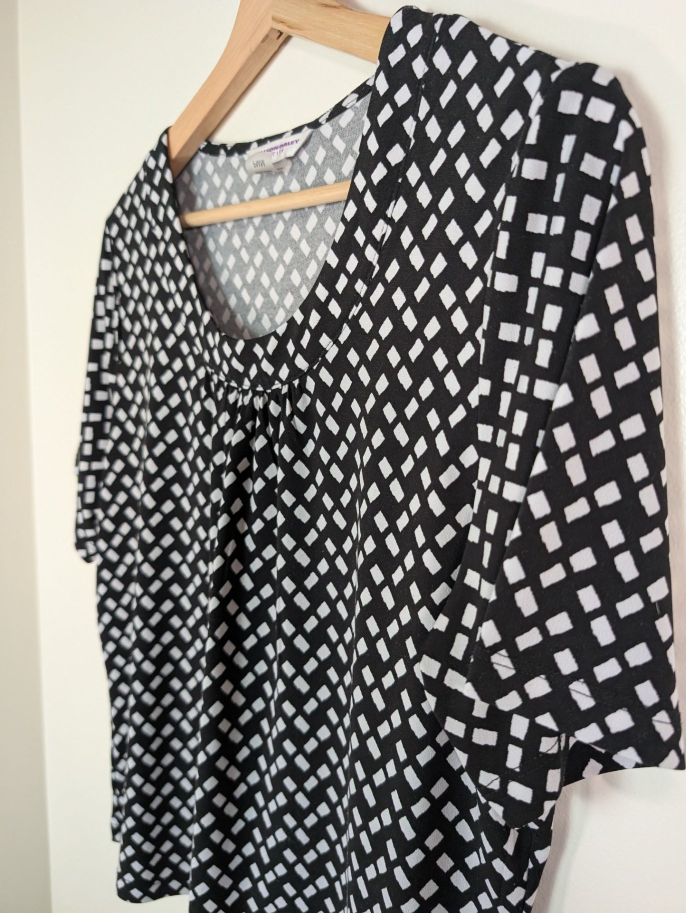 Allison Daley polka-square blouse - M
