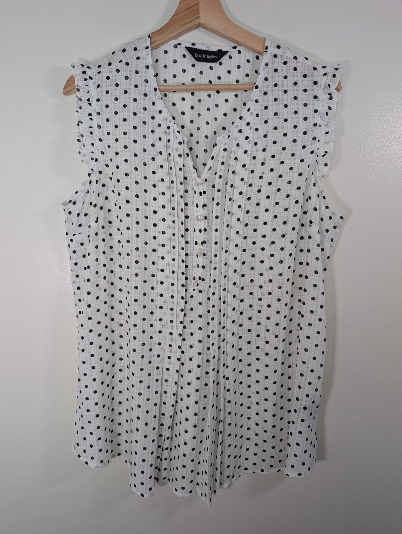 brody myles polka-dot blouse - XL