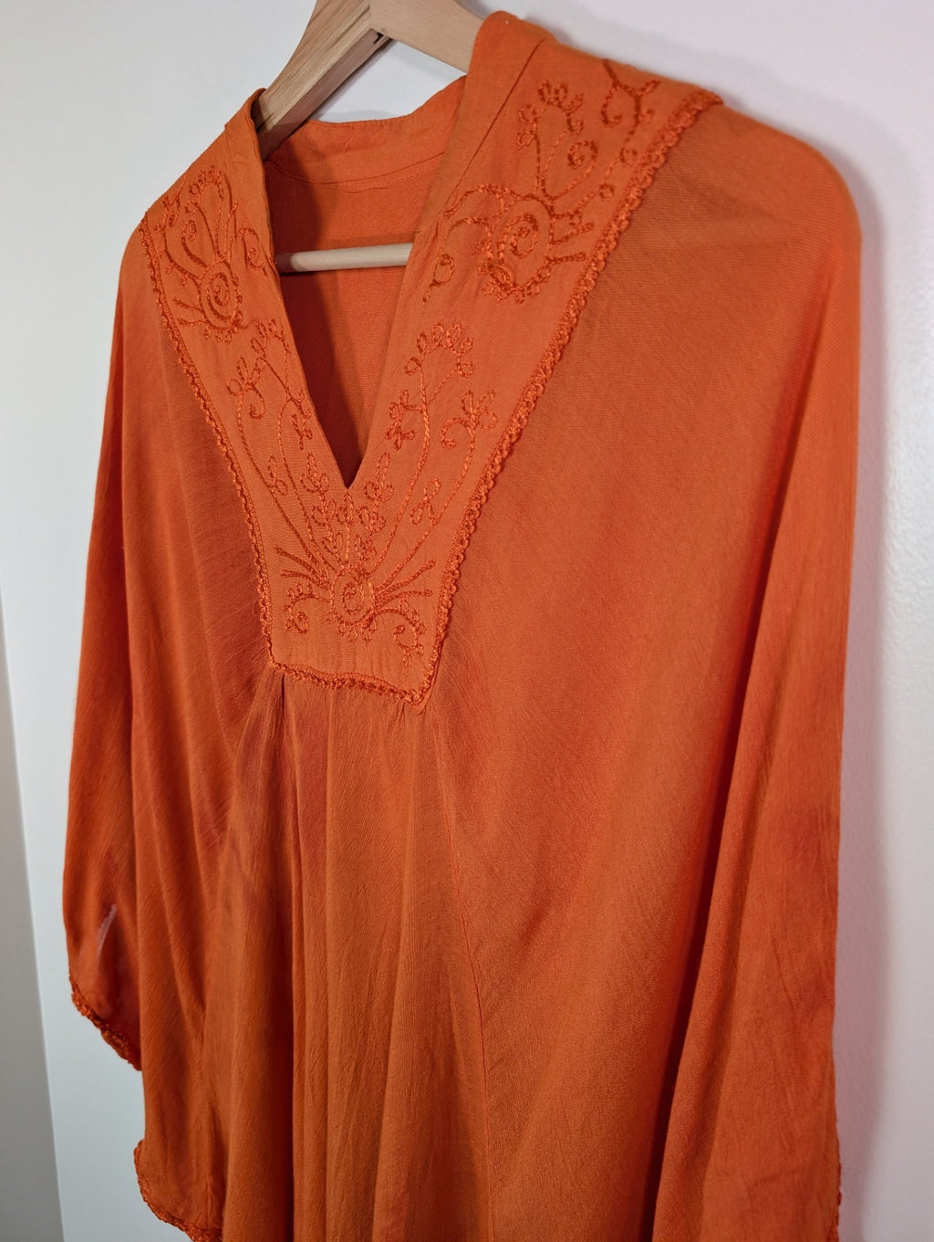 Unknown brand orange poncho - Appears L