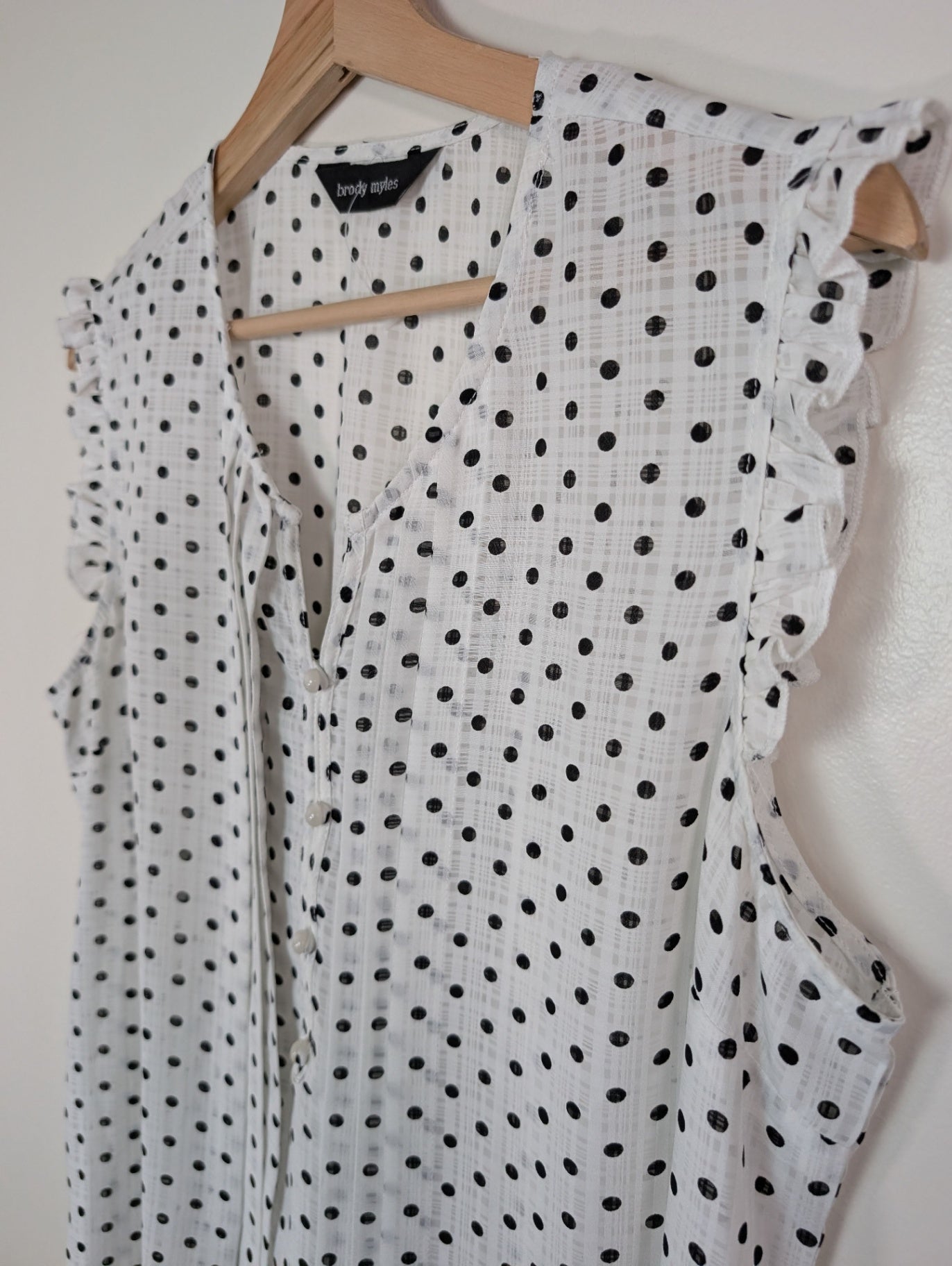 brody myles polka-dot blouse - XL