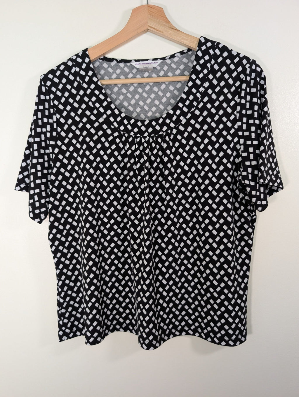 Allison Daley polka-square blouse - M