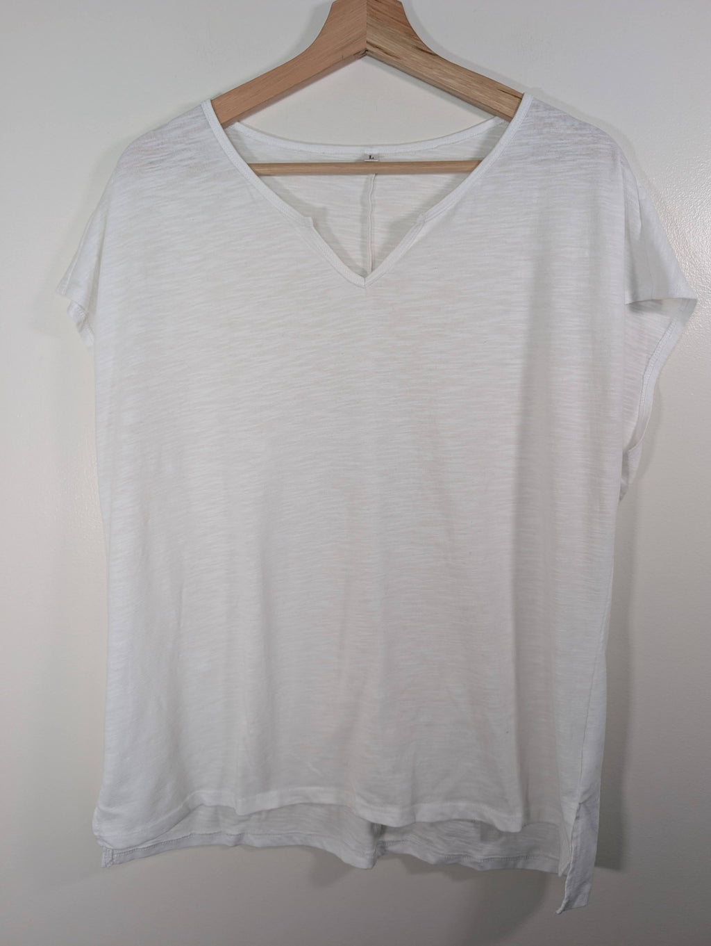 Shein white knit tee - L