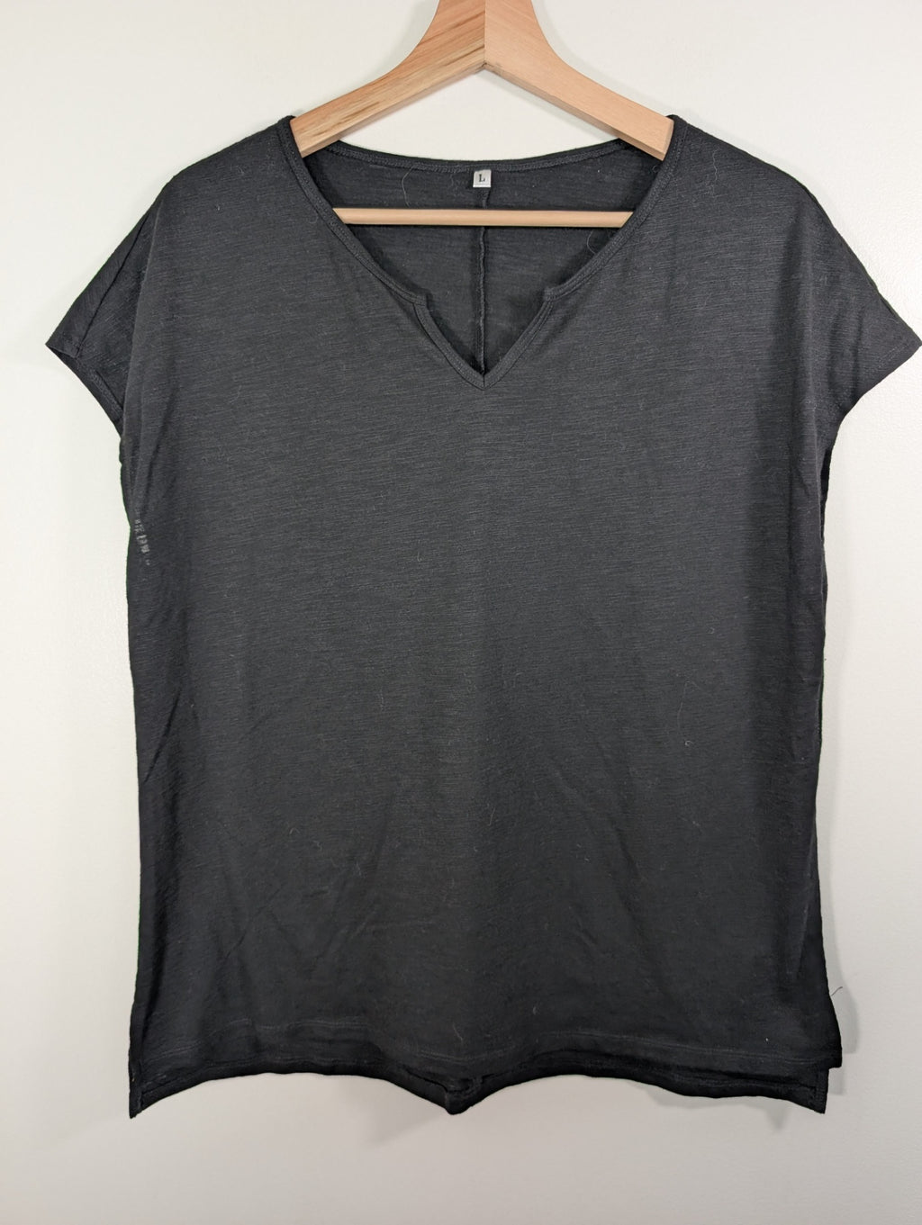 Shein black knit tee - L