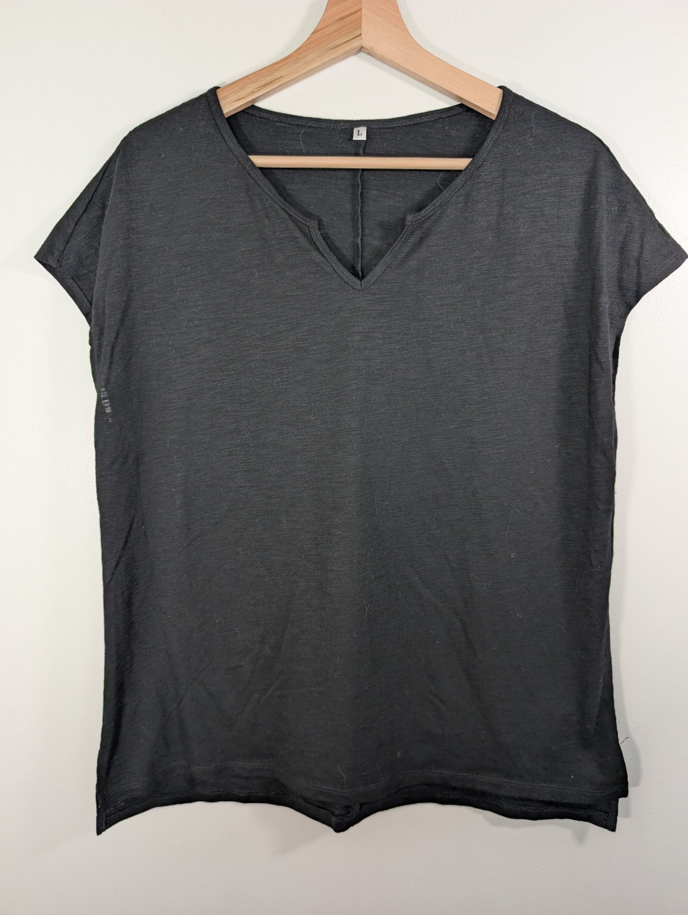 Shein black knit tee - L