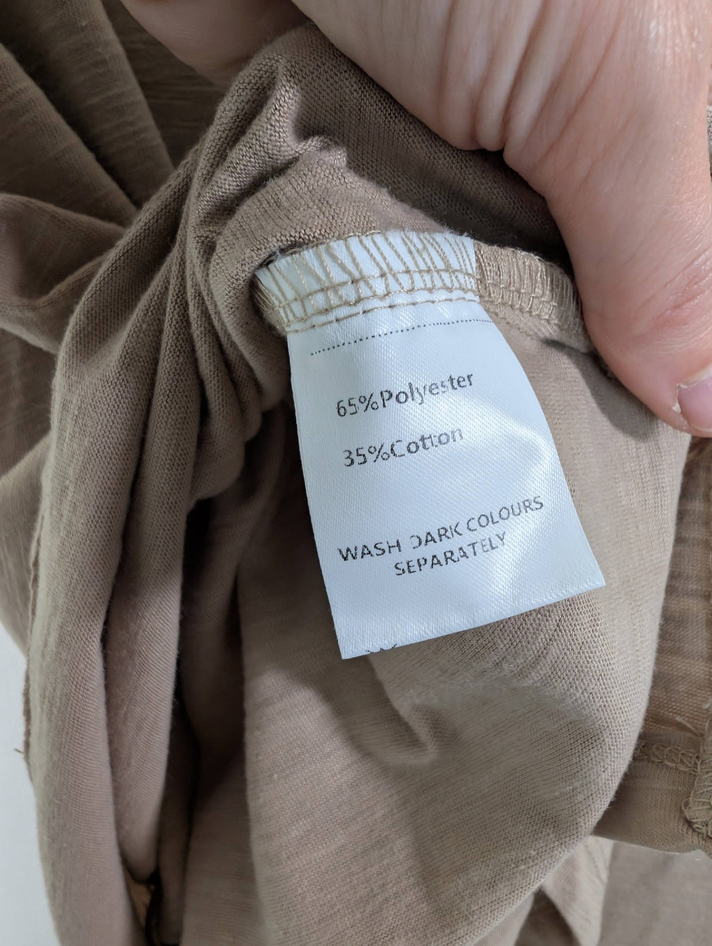 Shein tan knit tee - L