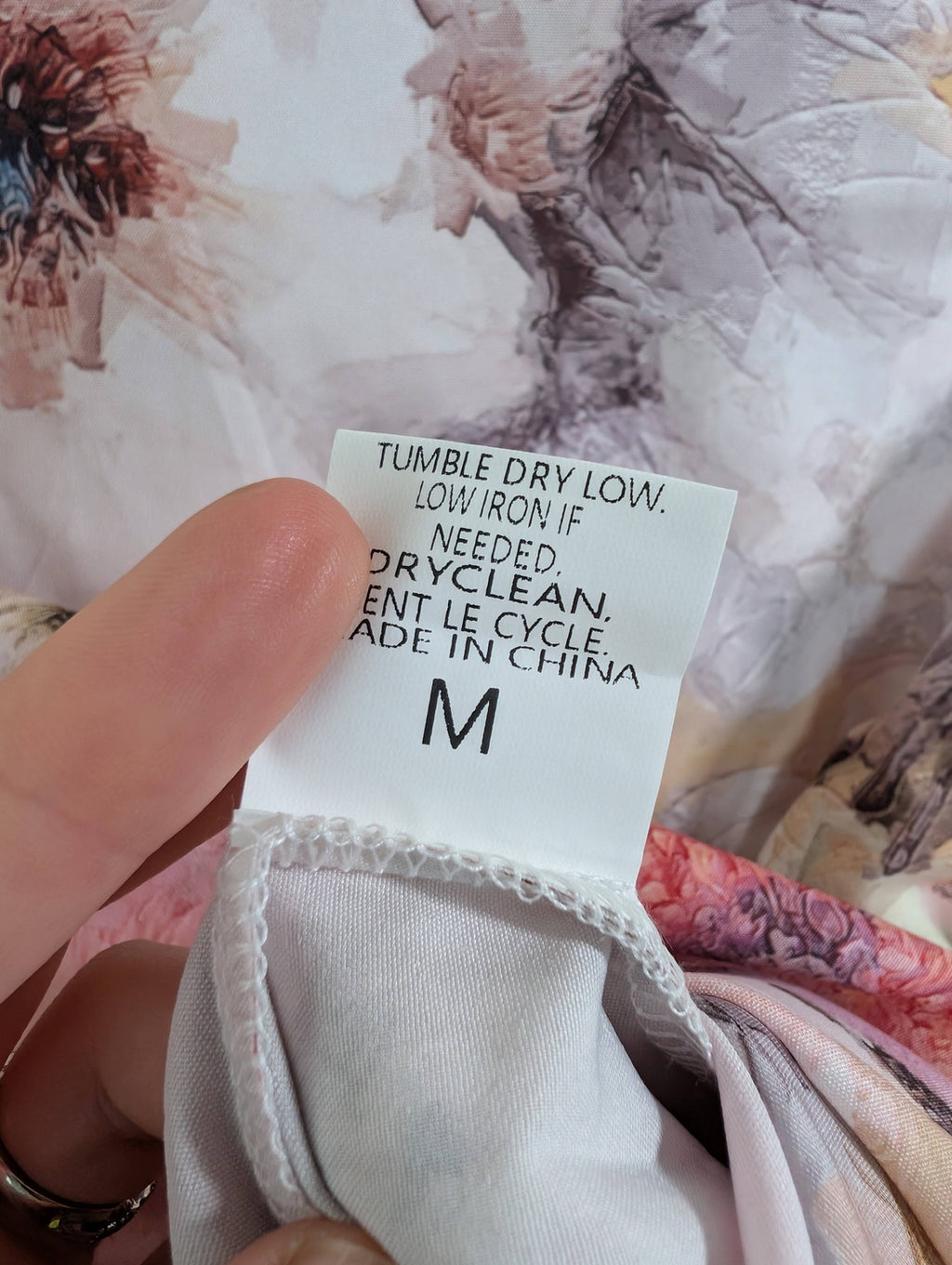 Unknown brand pink floral button up - M