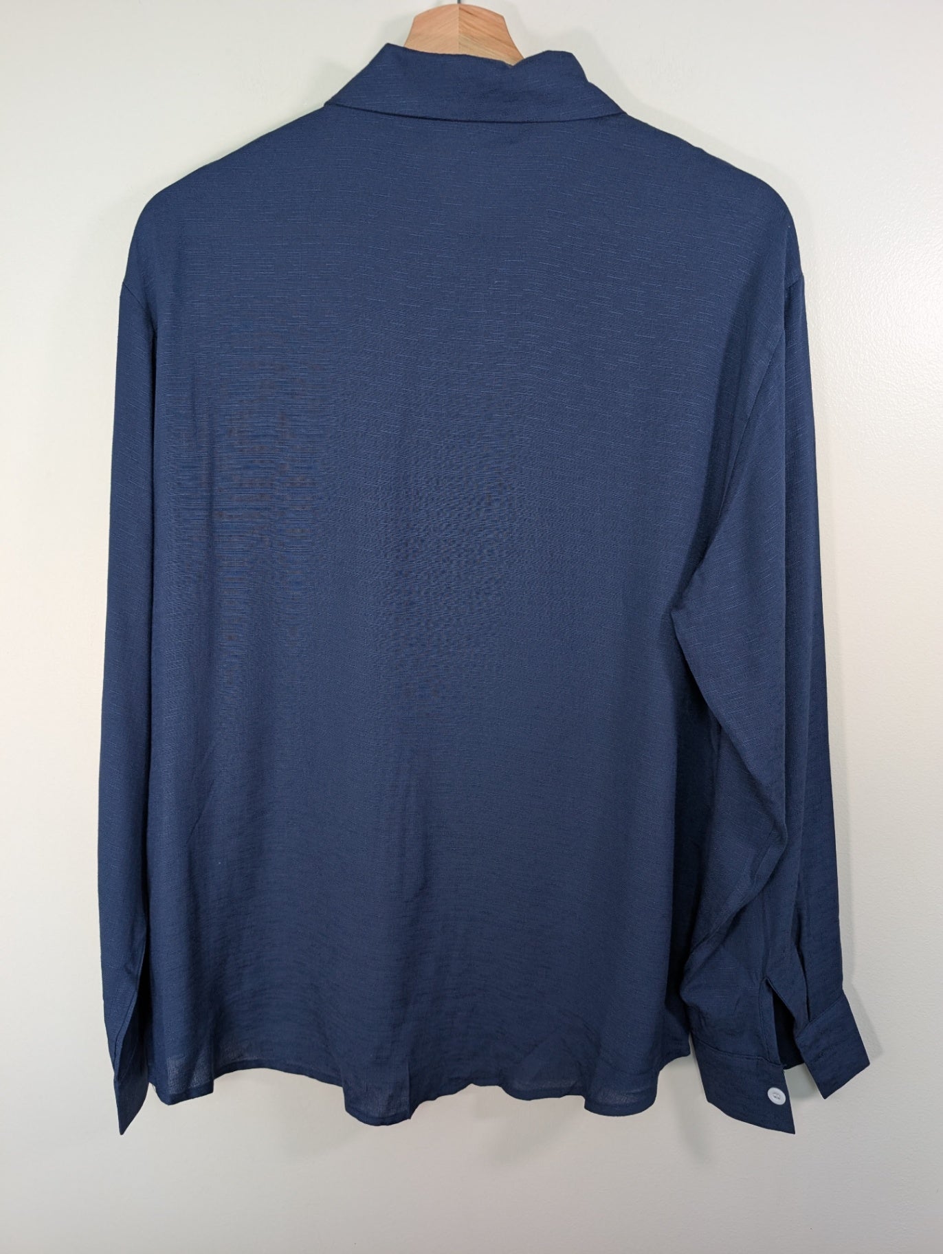 Shein navy button up - L