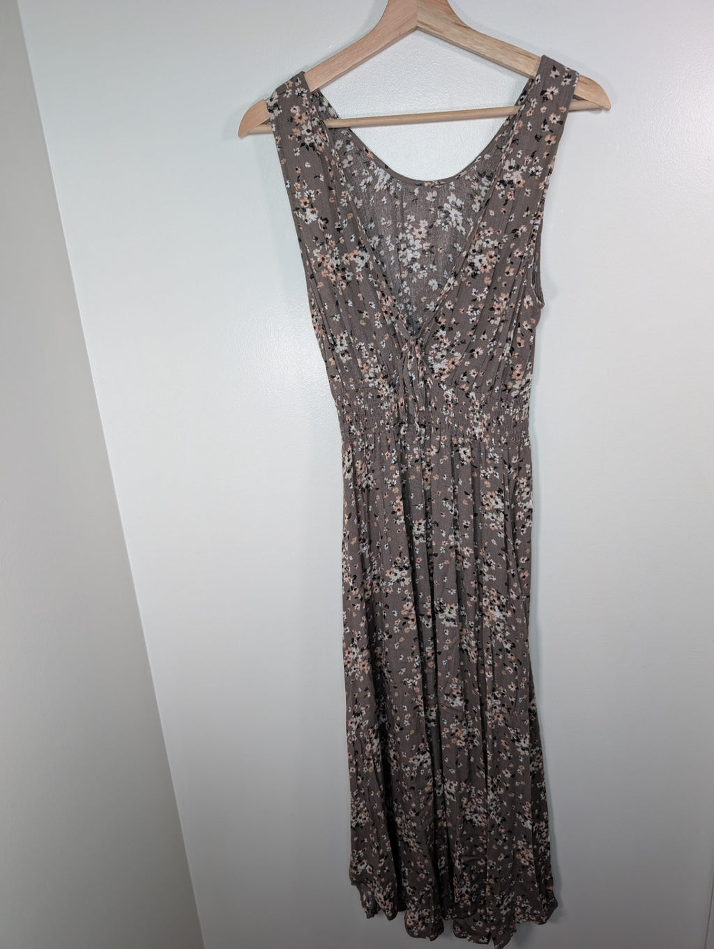 Kismet brown floral maxi dress - S