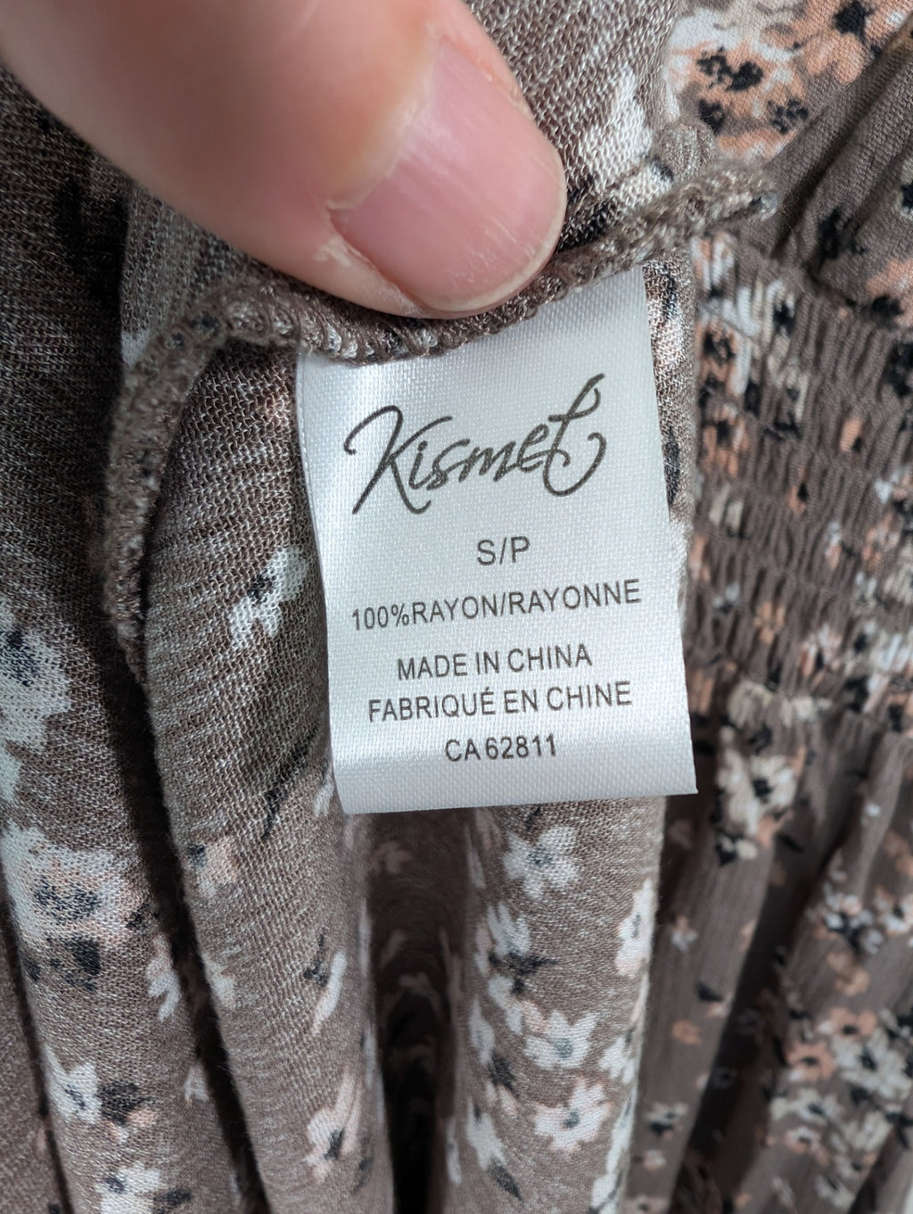 Kismet brown floral maxi dress - S