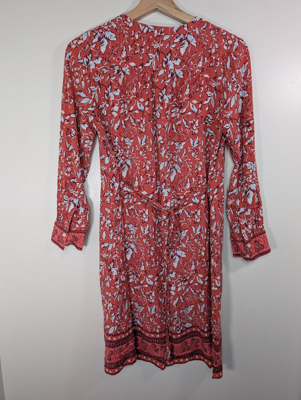 Loft red floral dress - S