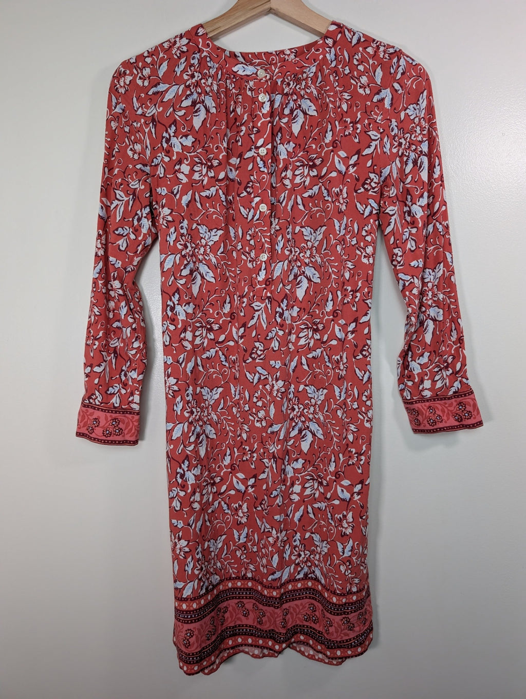 Loft red floral dress - S
