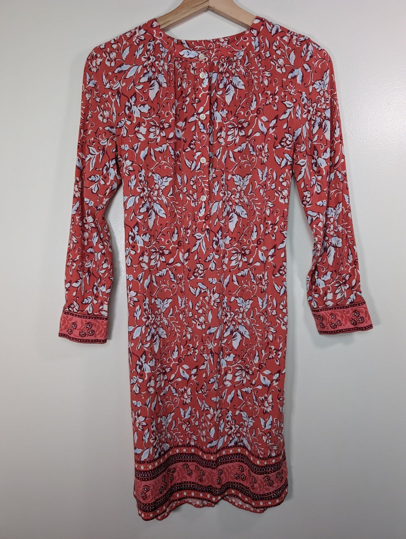 Loft red floral dress - S