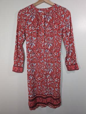 Loft red floral dress - S