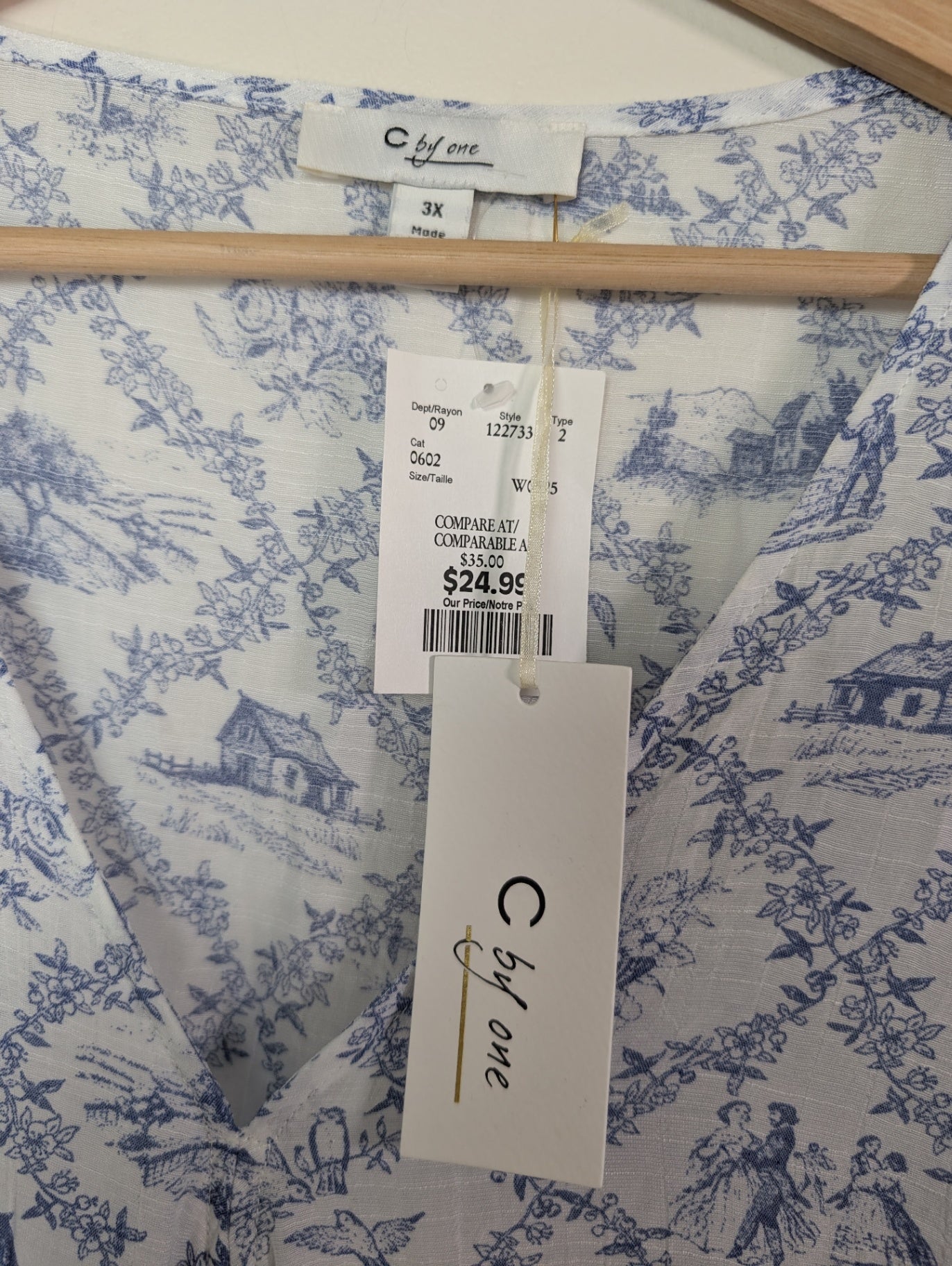 NWT C by one blouse - 3X