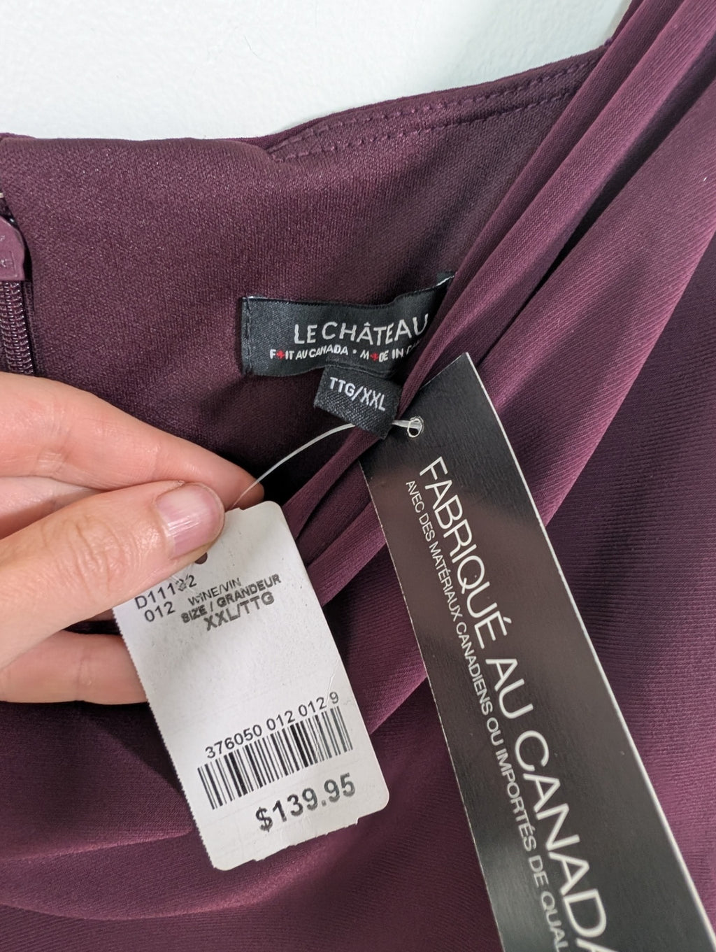 NWT Le Château plum dress - XXL